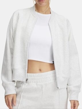 Under Armour Light Gray Bomber Sweat Jacket